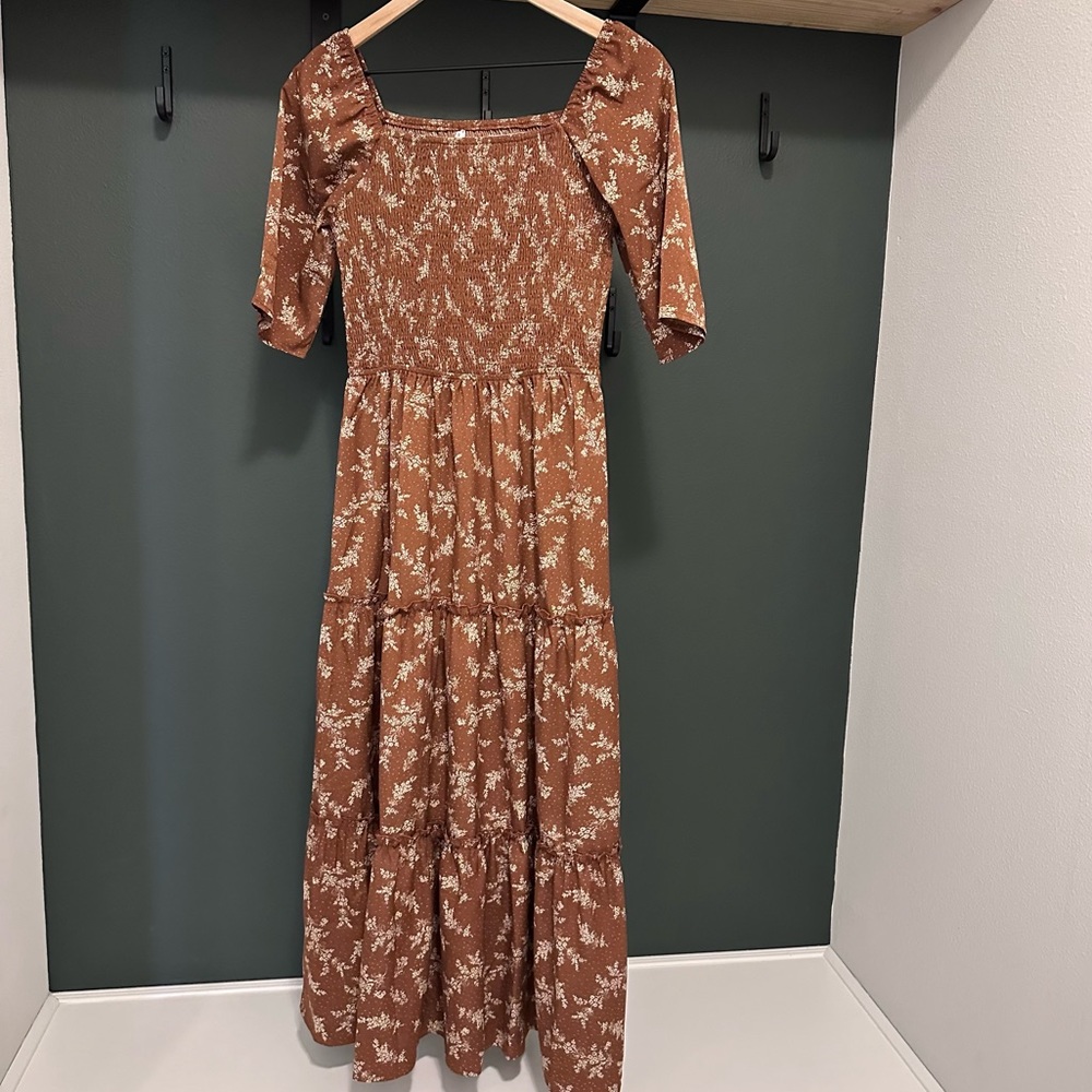 NWOT Petallush Maxi Smocked Dress